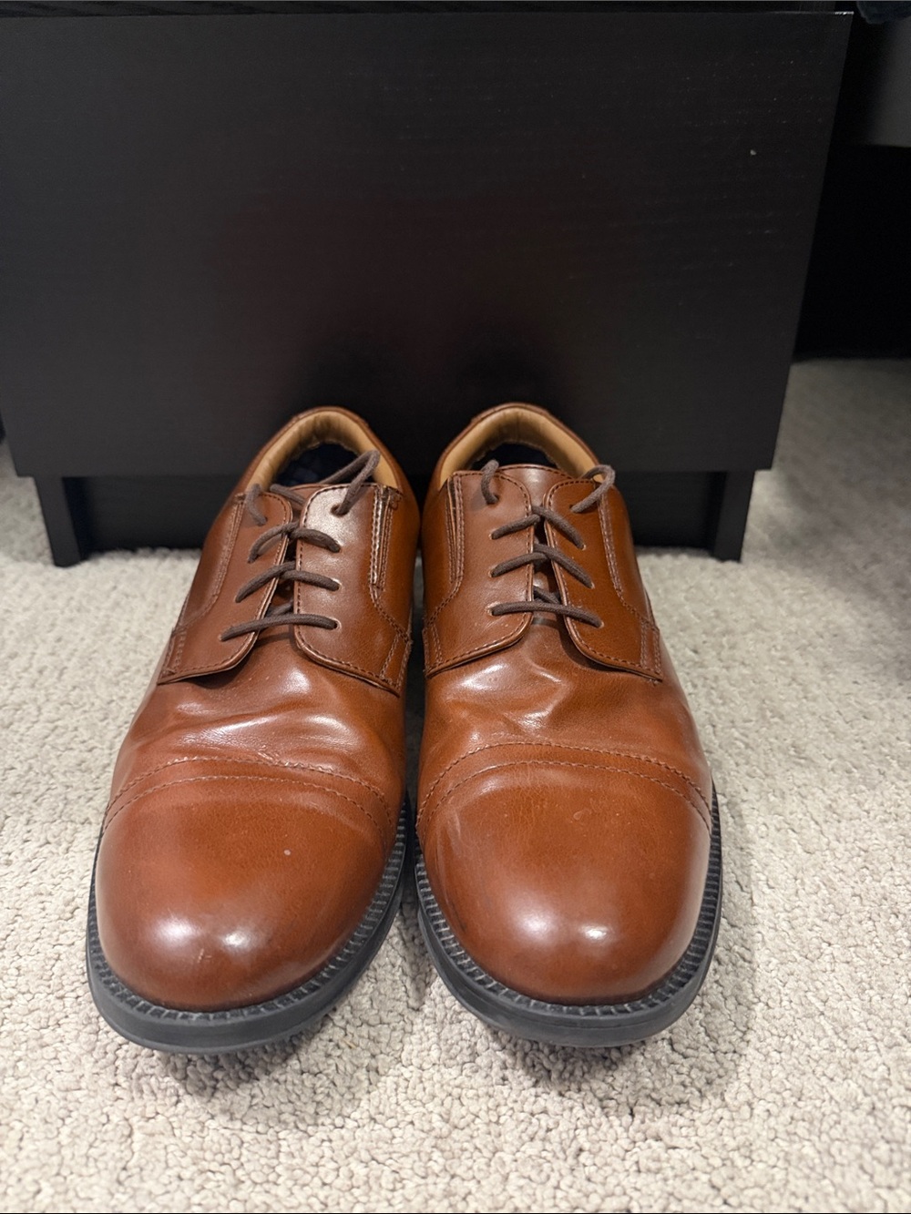 Dockers Men's Brown Leather Lace-Up Derby Oxfords